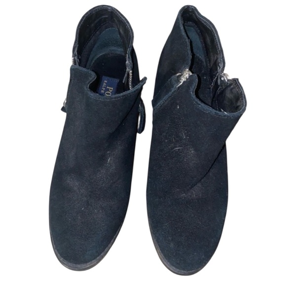 Polo Ralph Lauren Shira Black Casual Low Heel Ankle Booties Women’s Size 7.5 - Picture 3 of 7